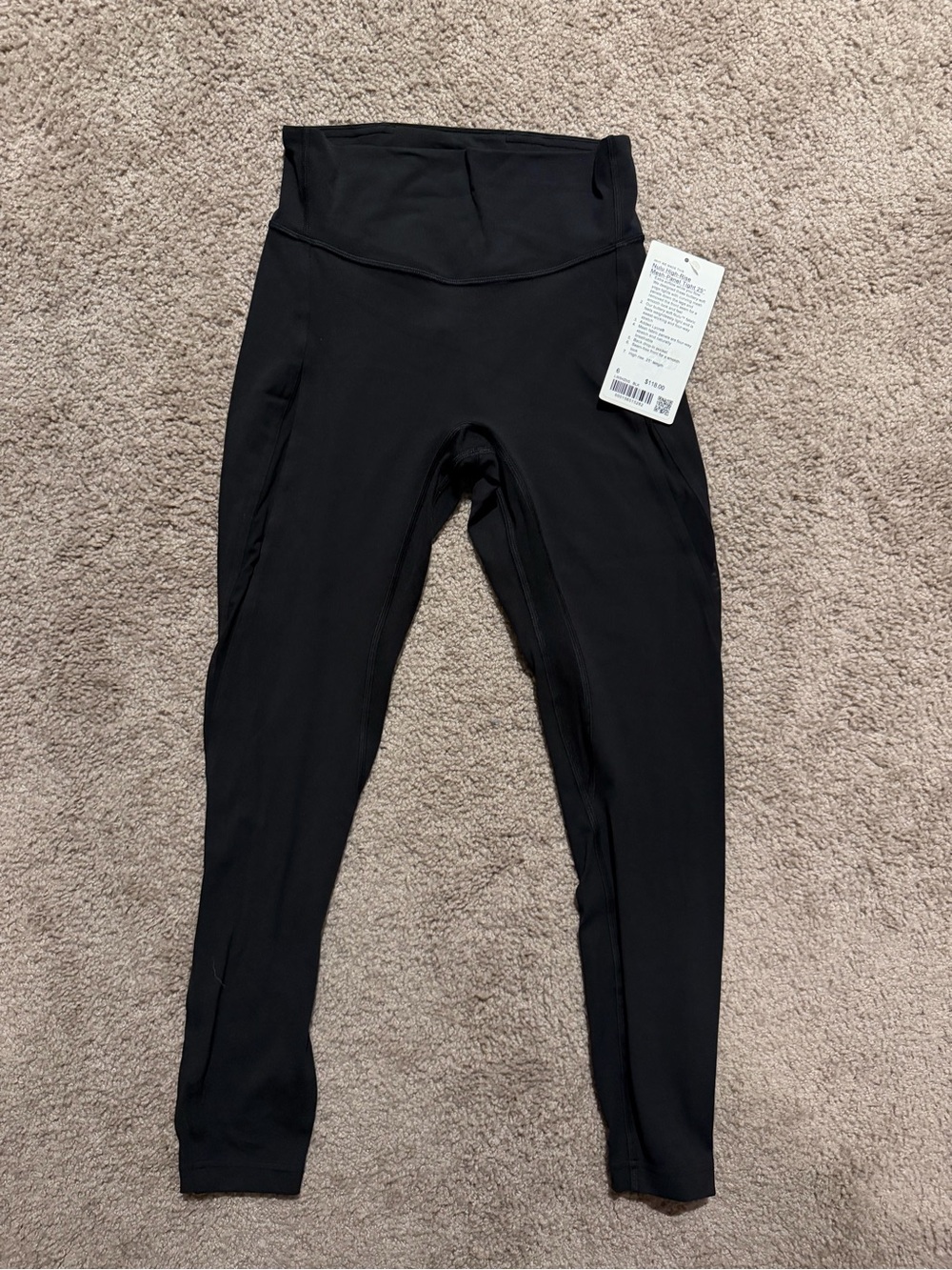 lululemon athletica Black High-Rise Women's Performance Leggings mesh panel